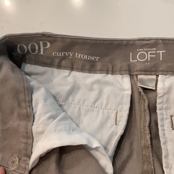 LOFT Curvy straight leg grey Trousers FREE w/Bundle Purchase - Picture 10 of 10
